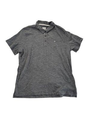 rag & bone New York Standard Issue Charcoal Gray Knit Polo Shirt XL